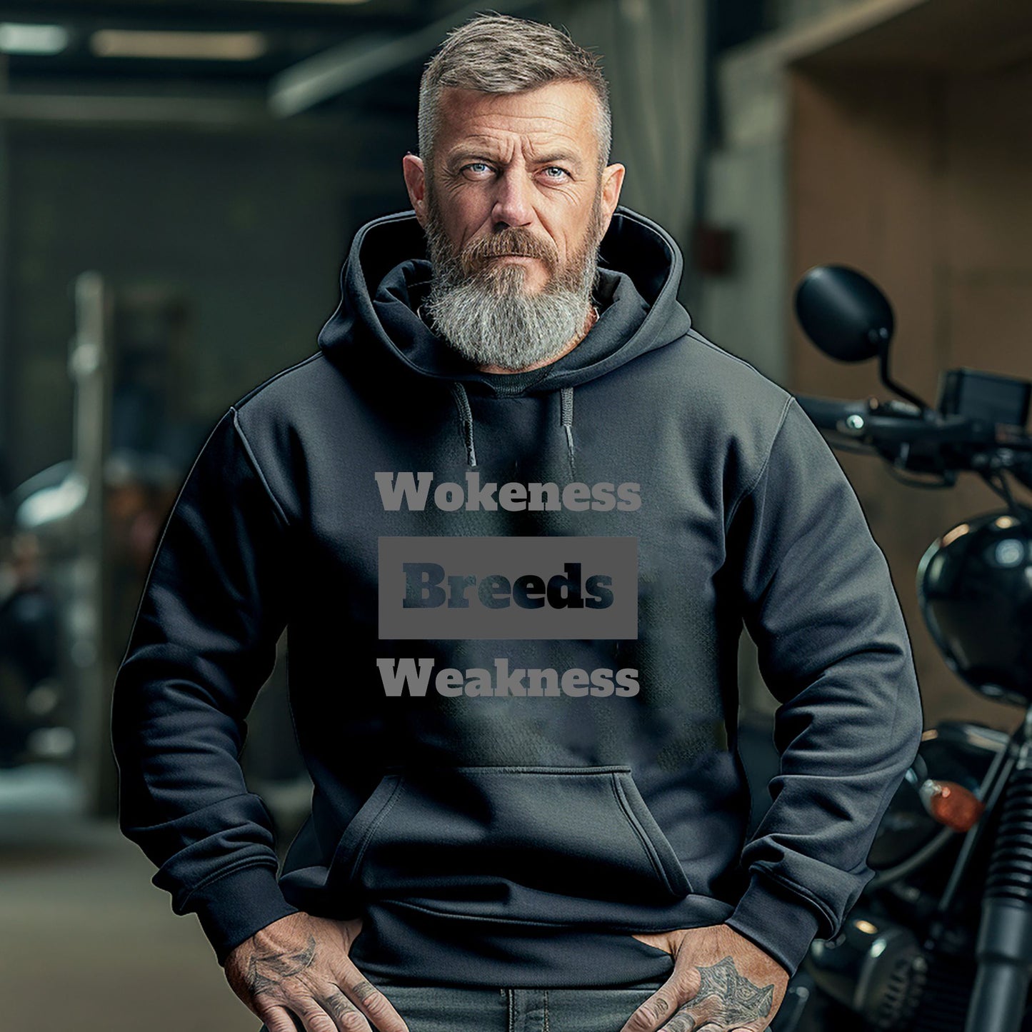 Rakkgear Wokeness Breeds Weakness Heavy Hoodie in Black