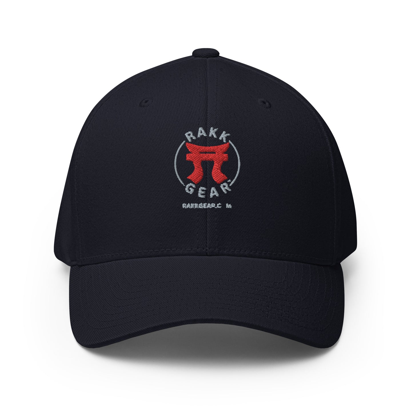 Rakkgear Embroidered  Black Fitted Baseball Cap: Stylish cap with Iconic Rakkgear Logo embroidery on the front.