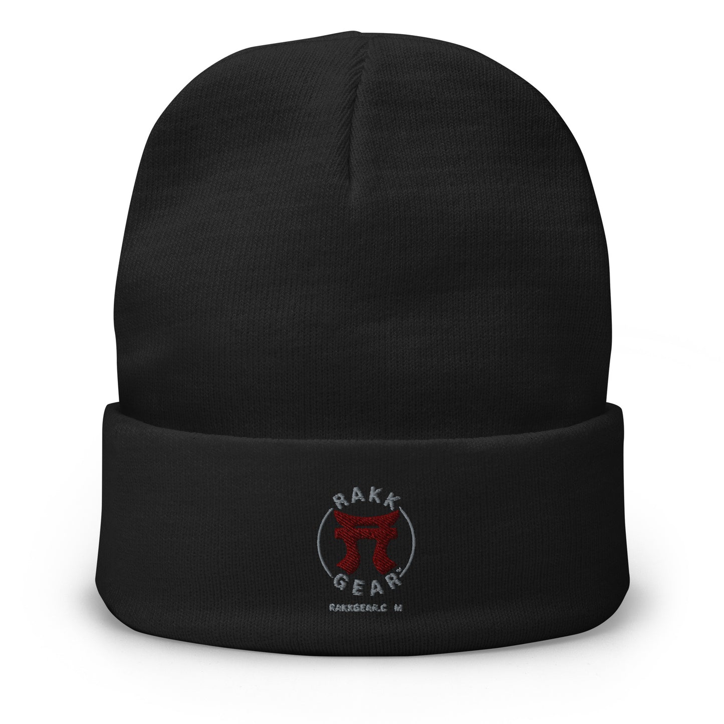 Rakkgear Black Embroidered Beanie. Featuring the iconic Rakkgear logo